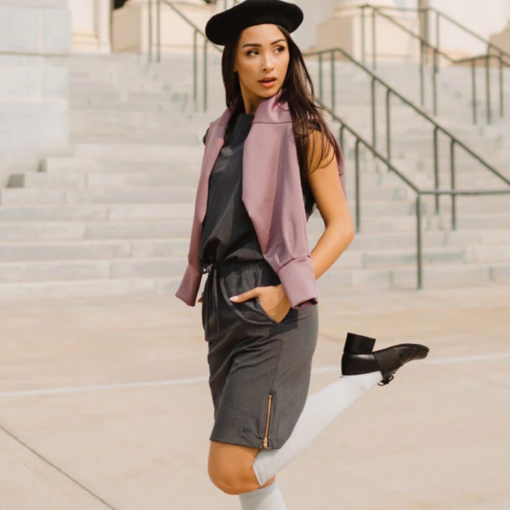 Albion Going Places Dress Gray Size Medium